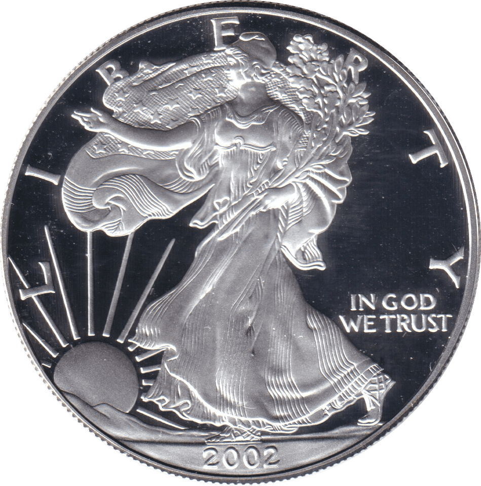 2002 SILVER PROOF LIBERTY DOLLAR USA - SILVER WORLD COINS - Cambridgeshire Coins