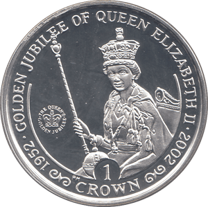 2002 SILVER PROOF ONE CROWN ISLE OF MAN - SILVER WORLD COINS - Cambridgeshire Coins