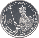 2002 SILVER PROOF ONE CROWN ISLE OF MAN - SILVER WORLD COINS - Cambridgeshire Coins