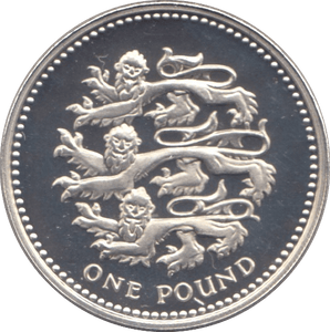 2002 SILVER PROOF ONE POUND £1 THREE LIONS - SILVER WORLD COINS - Cambridgeshire Coins