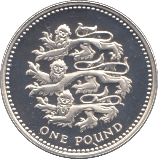 2002 SILVER PROOF ONE POUND £1 THREE LIONS - SILVER WORLD COINS - Cambridgeshire Coins