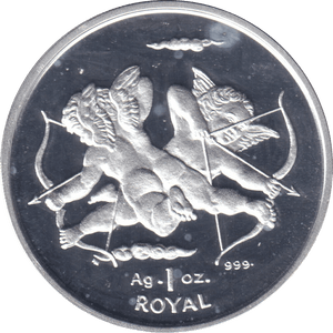 2002 SILVER PROOF ONE ROYAL GIBRALTAR - WORLD COINS - Cambridgeshire Coins