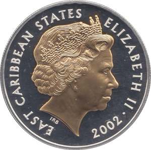 2002 SILVER PROOF TEN DOLLAR EAST CARIBBEAN STATES - SILVER WORLD COINS - Cambridgeshire Coins