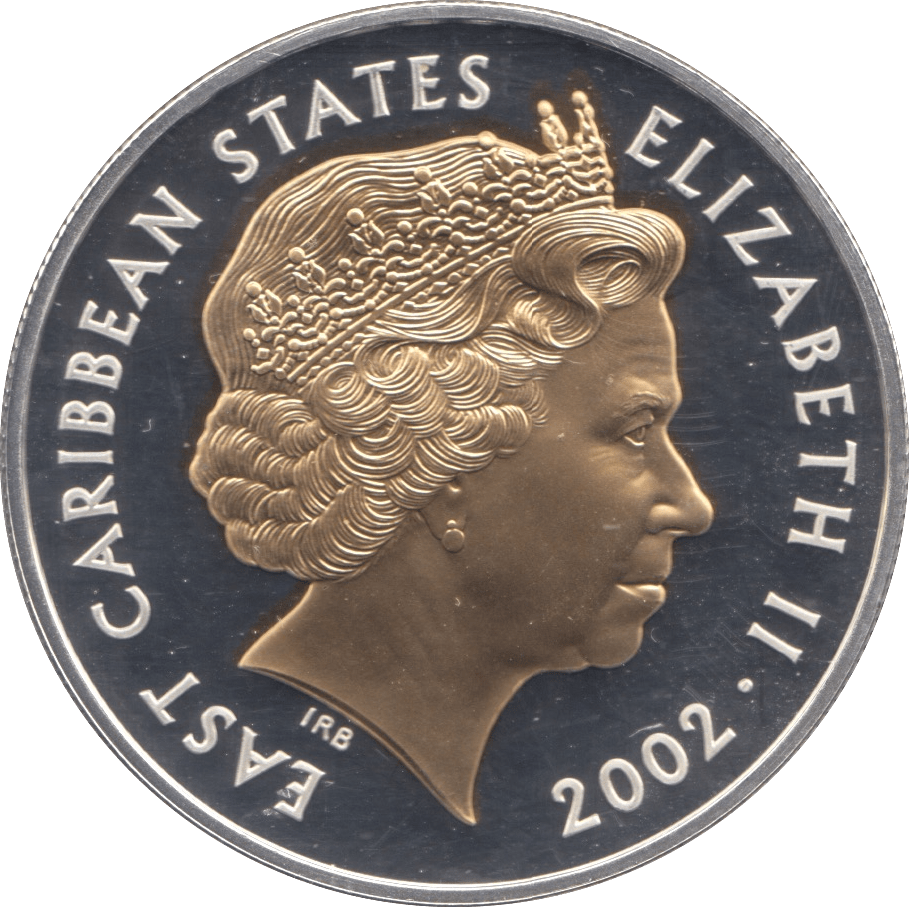 2002 SILVER PROOF TEN DOLLAR EAST CARIBBEAN STATES - SILVER WORLD COINS - Cambridgeshire Coins