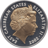 2002 SILVER PROOF TEN DOLLAR EAST CARIBBEAN STATES - SILVER WORLD COINS - Cambridgeshire Coins