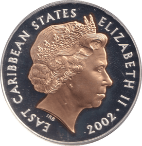 2002 SILVER PROOF TEN DOLLAR EAST CARIBBEAN STATES - SILVER WORLD COINS - Cambridgeshire Coins