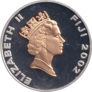 2002 SILVER PROOF TEN DOLLAR FIJI - SILVER WORLD COINS - Cambridgeshire Coins