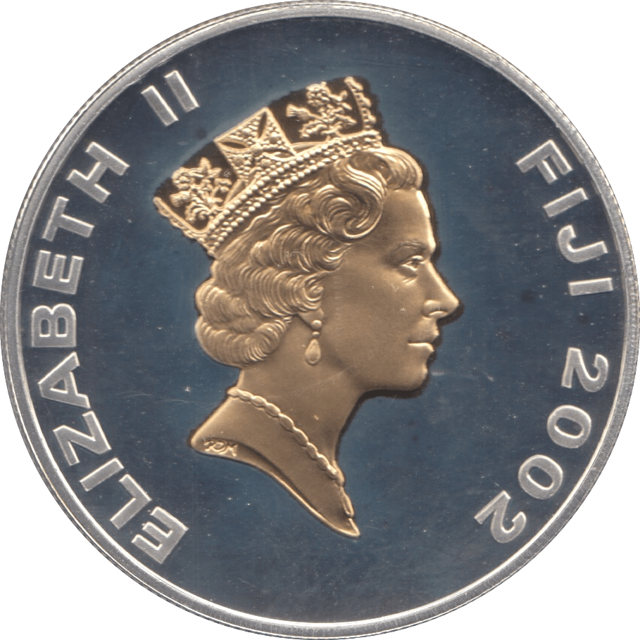 2002 SILVER PROOF TEN DOLLAR FIJI - SILVER WORLD COINS - Cambridgeshire Coins