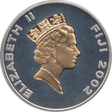 2002 SILVER PROOF TEN DOLLAR FIJI - SILVER WORLD COINS - Cambridgeshire Coins