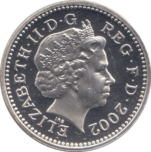 2002 SILVER PROOF THREE LIONS ONE POUND UNITED KINGDOM - SILVER WORLD COINS - Cambridgeshire Coins