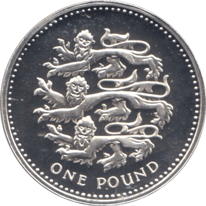 2002 SILVER PROOF THREE LIONS ONE POUND UNITED KINGDOM - SILVER WORLD COINS - Cambridgeshire Coins