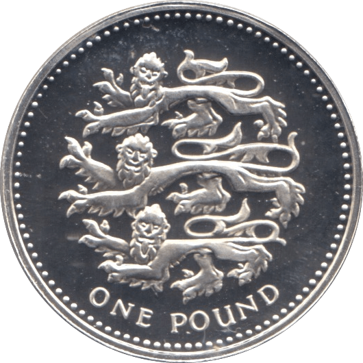 2002 SILVER PROOF THREE LIONS ONE POUND UNITED KINGDOM - SILVER WORLD COINS - Cambridgeshire Coins