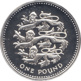 2002 SILVER PROOF THREE LIONS ONE POUND UNITED KINGDOM - SILVER WORLD COINS - Cambridgeshire Coins