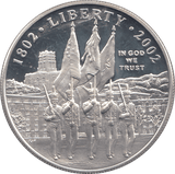 2002 SILVER WEST POINT ONE DOLLAR ( PROOF ) - SILVER WORLD COINS - Cambridgeshire Coins