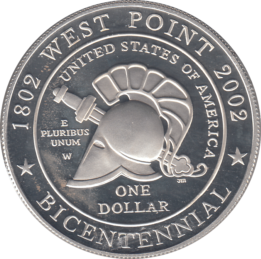 2002 SILVER WEST POINT ONE DOLLAR ( PROOF ) - SILVER WORLD COINS - Cambridgeshire Coins
