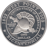 2002 SILVER WEST POINT ONE DOLLAR ( PROOF ) - SILVER WORLD COINS - Cambridgeshire Coins