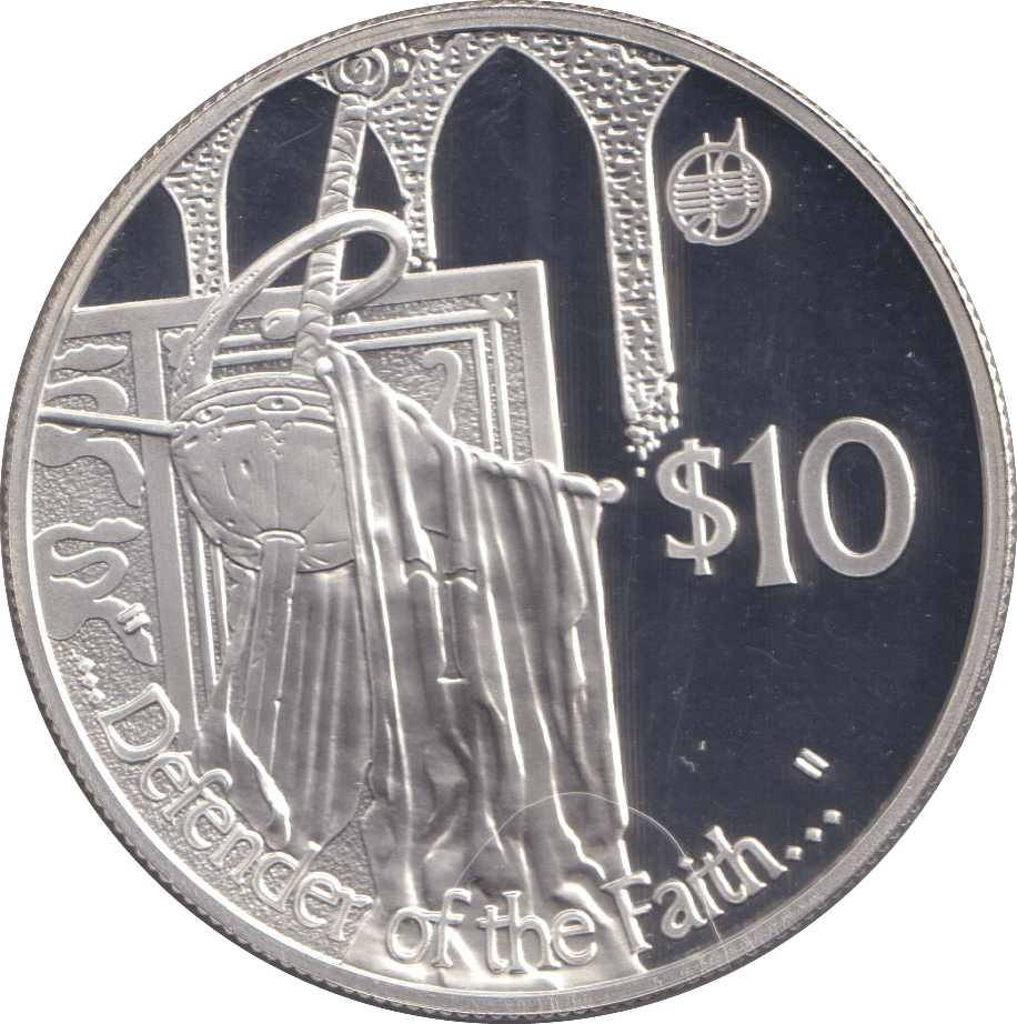 2002 TEN DOLLARS ( PROOF ) DEFENDER OF THE FAITH - 10 DOLLARS - Cambridgeshire Coins