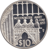 2002 TEN DOLLARS ( PROOF ) WESTMINSTER ABBEY - 10 DOLLARS - Cambridgeshire Coins