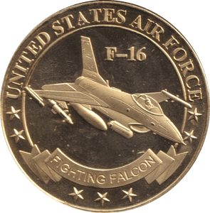 2002 TOKEN F-16 FIGHTING FALCON USA - OTHER TOKENS - Cambridgeshire Coins
