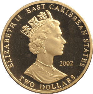 2002 TWO DOLLARS PROOF CARIBBEAN STATES THE DUKE OF WELLINGTON - WORLD COINS - Cambridgeshire Coins