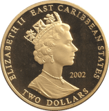 2002 TWO DOLLARS PROOF CARIBBEAN STATES THE DUKE OF WELLINGTON - WORLD COINS - Cambridgeshire Coins