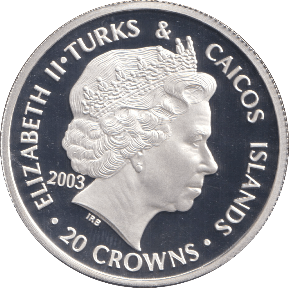 2003 20 CROWNS SILVER PROOF EDWARD II - WOR - Cambridgeshire Coins