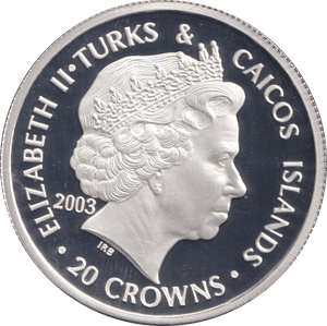 2003 20 CROWNS SILVER PROOF EDWARD VI - WOR - Cambridgeshire Coins