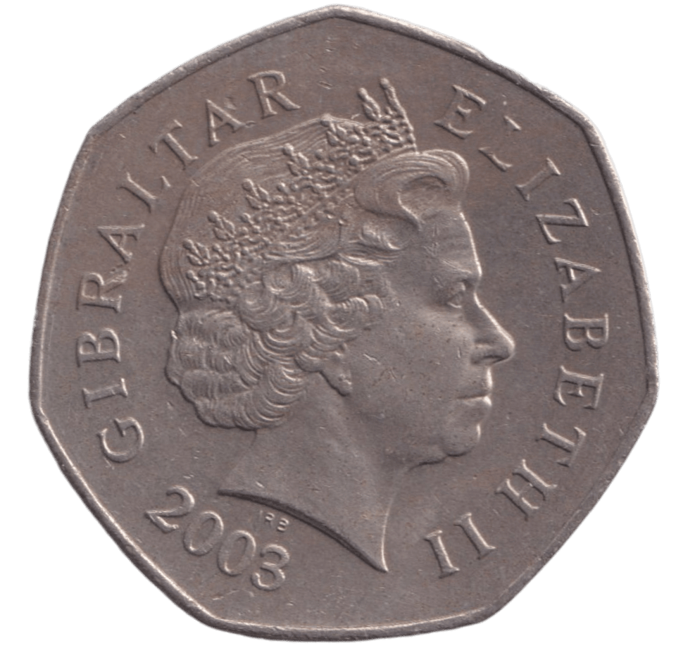 2003 50P DOLPHINS GIBRALTAR - WORLD COINS - Cambridgeshire Coins