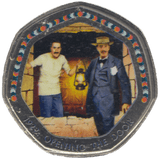 2003 50P SHAPED MEDALLION 1922:OPENING THE DOOR DISCOVERIES OF EGYPT - 50P SHAPED COIN - Cambridgeshire Coins