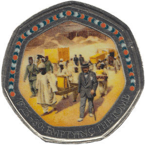 2003 50P SHAPED MEDALLION 1923 - 30:EMPTYING THE TOMB DISCOVERIES OF EGYPT - 50P SHAPED COIN - Cambridgeshire Coins