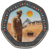 2003 50P SHAPED MEDALLION 1932:THE DIG LASTED YEARS DISCOVERIES OF EGYPT - 50P SHAPED COIN - Cambridgeshire Coins