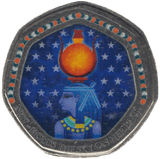 2003 50P SHAPED MEDALLION NUT - HOLDS THE SKY ON HER BACK DISCOVERIES OF EGYPT - 50P SHAPED COIN - Cambridgeshire Coins