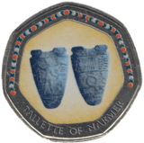 2003 50P SHAPED MEDALLION PALETTE OF NARMER DISCOVERIES OF EGYPT - 50P SHAPED COIN - Cambridgeshire Coins