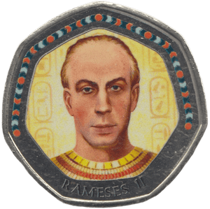 2003 50P SHAPED MEDALLION RAMESES II DISCOVERIES OF EGYPT - 50P SHAPED COIN - Cambridgeshire Coins
