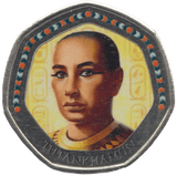2003 50P SHAPED MEDALLION TUTANKHAMUN DISCOVERIES OF EGYPT - 50P SHAPED COIN - Cambridgeshire Coins
