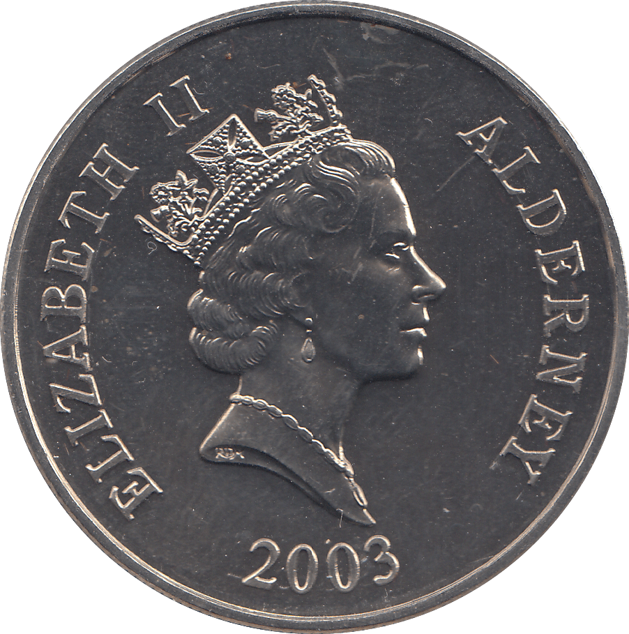 2003 ALDERNEY 5 POUND - WORLD COINS - Cambridgeshire Coins