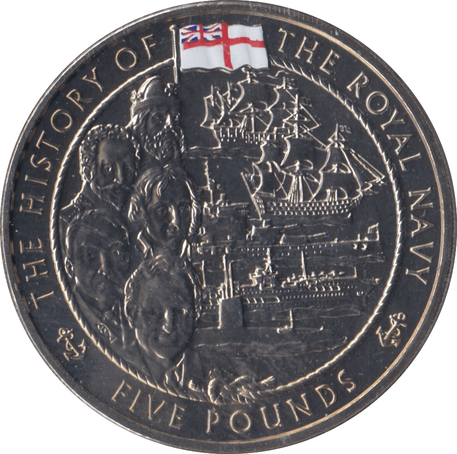 2003 BRILLIANT UNCIRCULATED ROYAL NAVY 5 POUNDS JERSEY - WORLD COINS - Cambridgeshire Coins