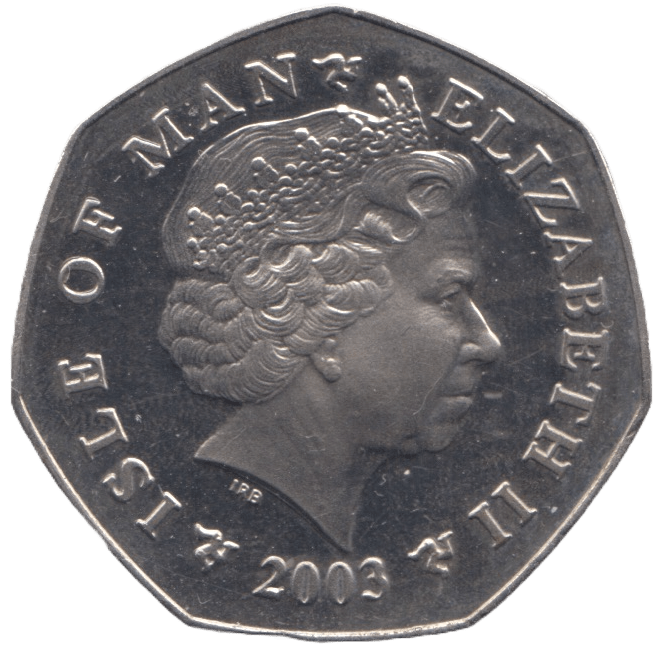 2003 CHRISTMAS 50P SNOWMAN ISLE OF MAN ( UNC ) 'BB' - 50P CHRISTMAS COINS - Cambridgeshire Coins