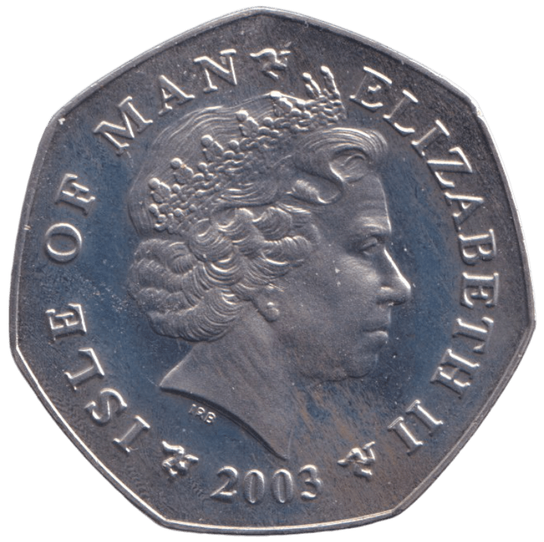 2003 CHRISTMAS 50P SNOWMAN & JAMES COLOURISED ISLE OF MAN ( BU ) BB - 50P REGIONAL ISSUES - Cambridgeshire Coins