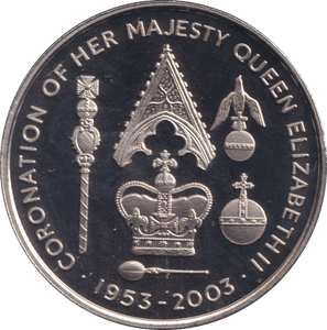 2003 CORONATION OF HER MAJESTY QUEEN ELIZABETH 50 PENCE PROOF ST HELENA - WORLD COINS - Cambridgeshire Coins