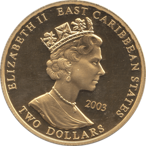 2003 EDWARD III TWO DOLLARS PROOF - WORLD COINS - Cambridgeshire Coins