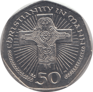 2003 FIFTY PENCE CHRISTIANITY IN MANN - Cambridgeshire Coins
