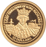2003 GOLD KING RICHARD FIJI 1/25 OUNCE - GOLD WORLD COINS - Cambridgeshire Coins