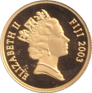 2003 GOLD KING RICHARD FIJI 1/25 OUNCE - GOLD WORLD COINS - Cambridgeshire Coins