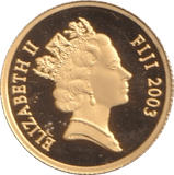2003 GOLD KING RICHARD FIJI 1/25 OUNCE - GOLD WORLD COINS - Cambridgeshire Coins