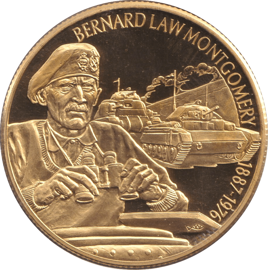 2003 GOLD PLATED 2 DOLLAR EAST CARIBBEAN STATES BERNARD LAW MONTGOMERY - WORLD COINS - Cambridgeshire Coins