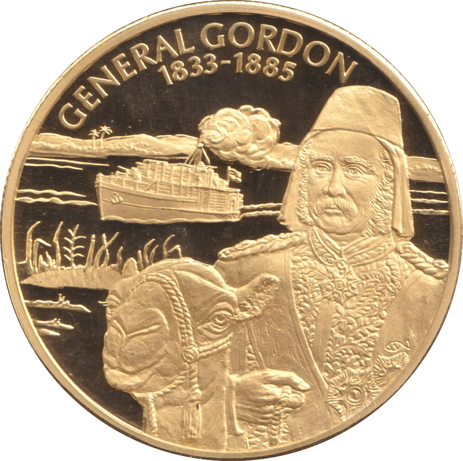 2003 GOLD PLATED 2 DOLLAR EAST CARIBBEAN STATES GENERAL GORDON - WORLD COINS - Cambridgeshire Coins