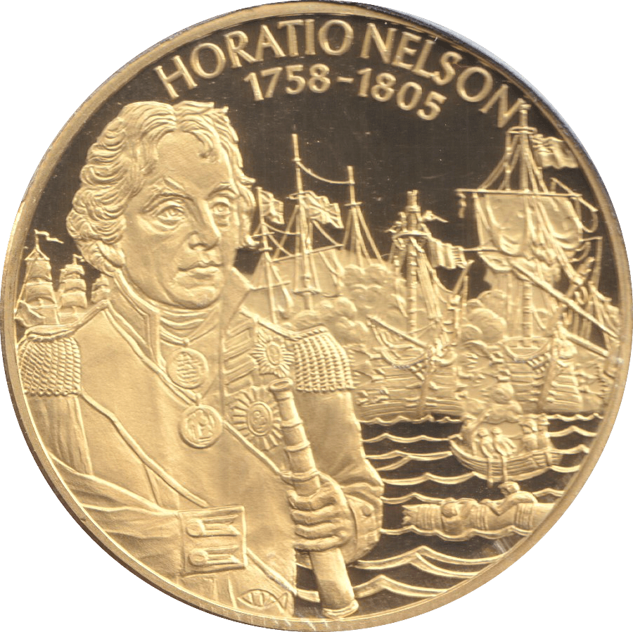 2003 GOLD PLATED 2 DOLLAR EAST CARIBBEAN STATES HORATIO NELSON - WORLD COINS - Cambridgeshire Coins