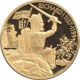 2003 GOLD PLATED 2 DOLLAR EAST CARIBBEAN STATES RICHARD I - WORLD COINS - Cambridgeshire Coins