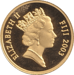 2003 GOLD PROOF 10 DOLLARS FIJI - GOLD WORLD COINS - Cambridgeshire Coins